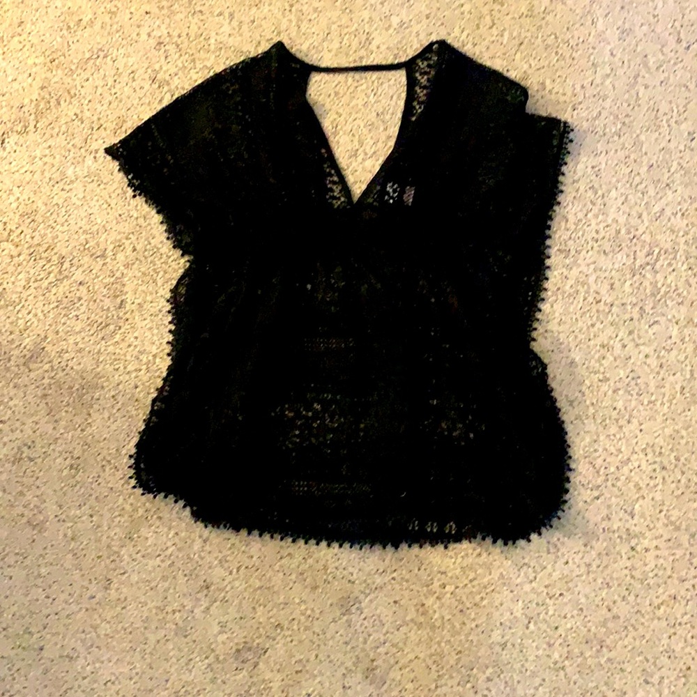 Lace black swim cover up size M
